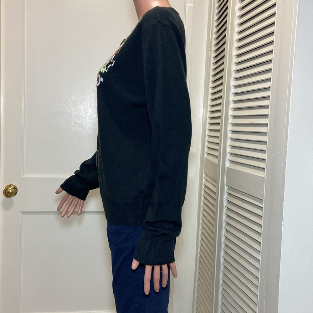 Large Soft Surroundings Button Down Black Embroid… - image 6